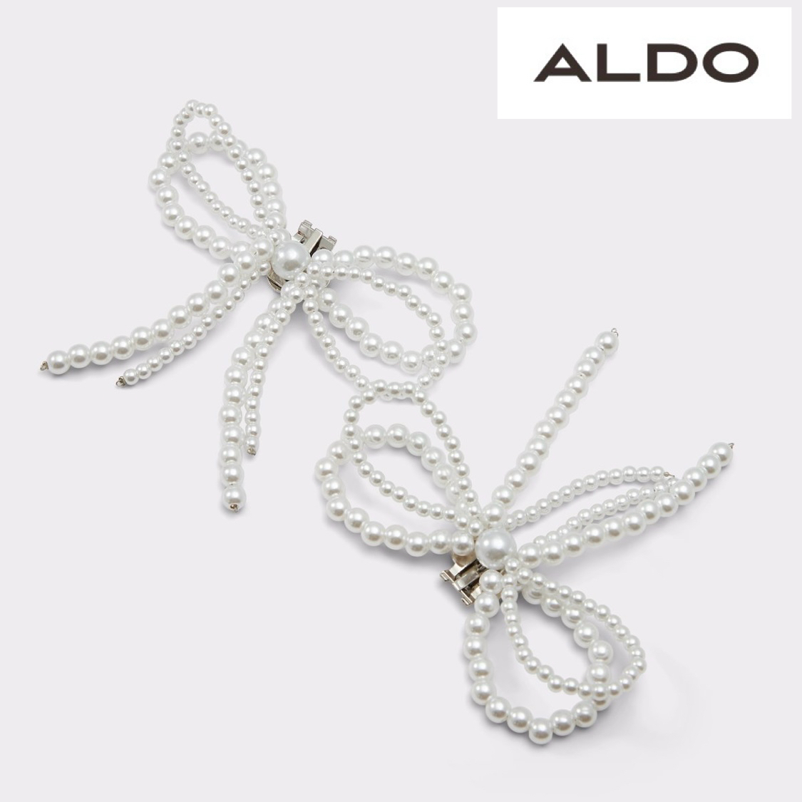 [ALDO] リボンパールシューズクリップ パールチャーム