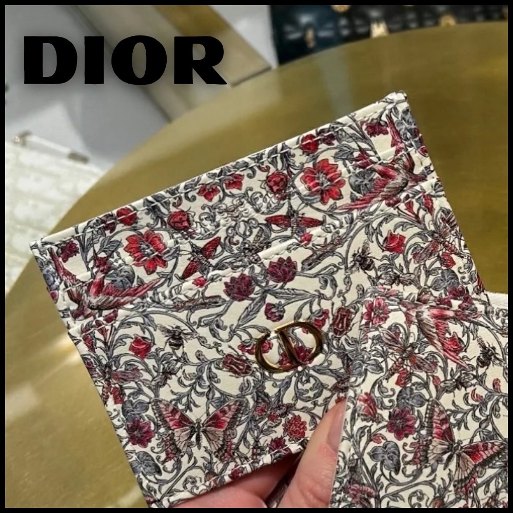 【上質な仕上がり】DIOR カードケース カーフスキン