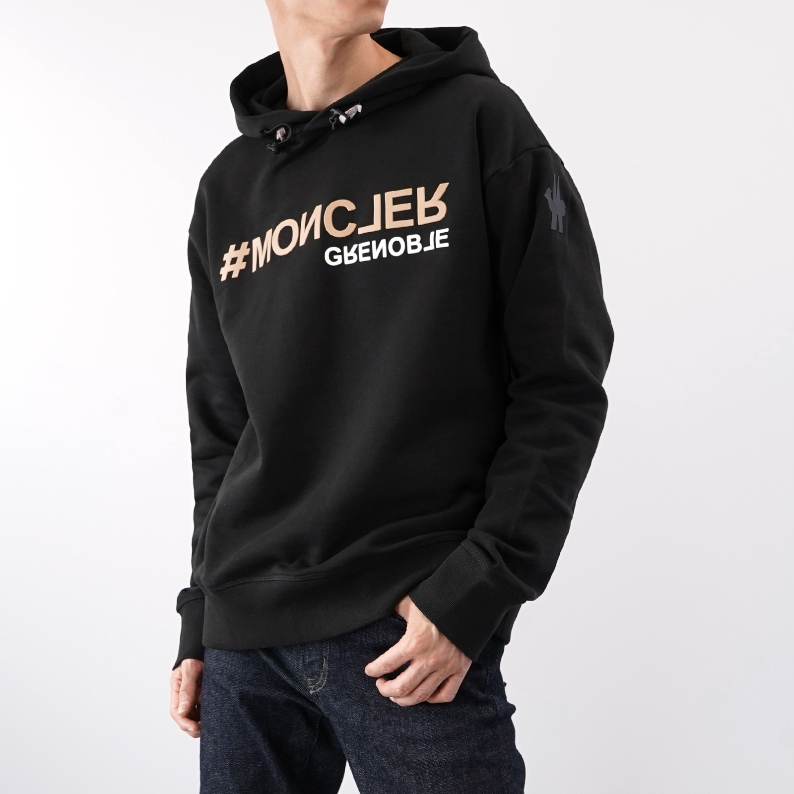 関税負担なし☆MONCLER モンクレール ロゴ パーカー フーディ MONCLER】ロゴ ジップアップ パーカー (MONCLER/パーカー