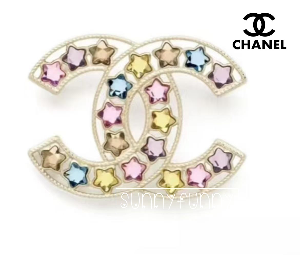 《25P争奪戦★》CHANEL ブローチ カラフル星