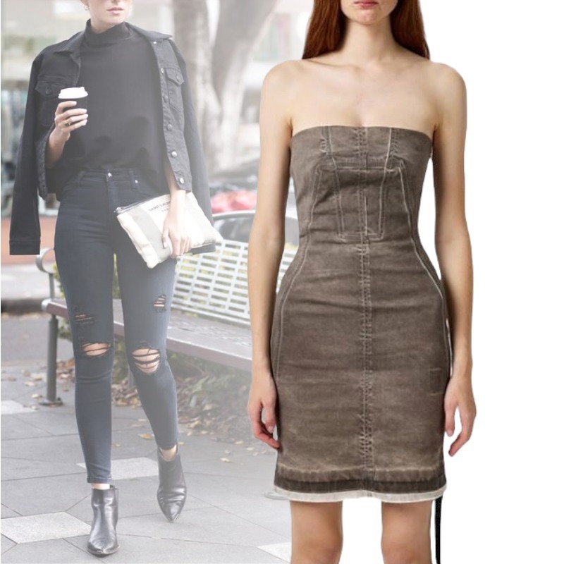 大人気! RICK OWENS DRKSHDW Abito デニム ワンピース