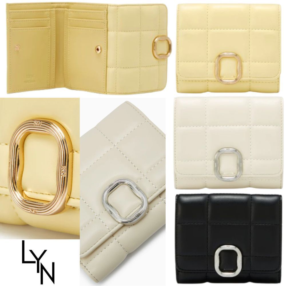 LYN ジオメトリー ショートウォレット 3つ折り財布 上品 ロゴ