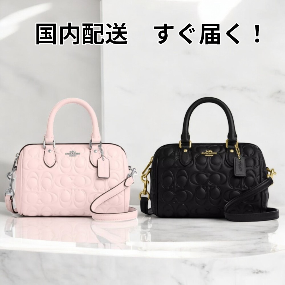 すぐ届く COACH ミニ ローアン クロスボディ バッグ 2色