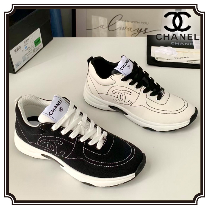 【ステッチが可愛い♡】CHANEL スニーカー バイカラー