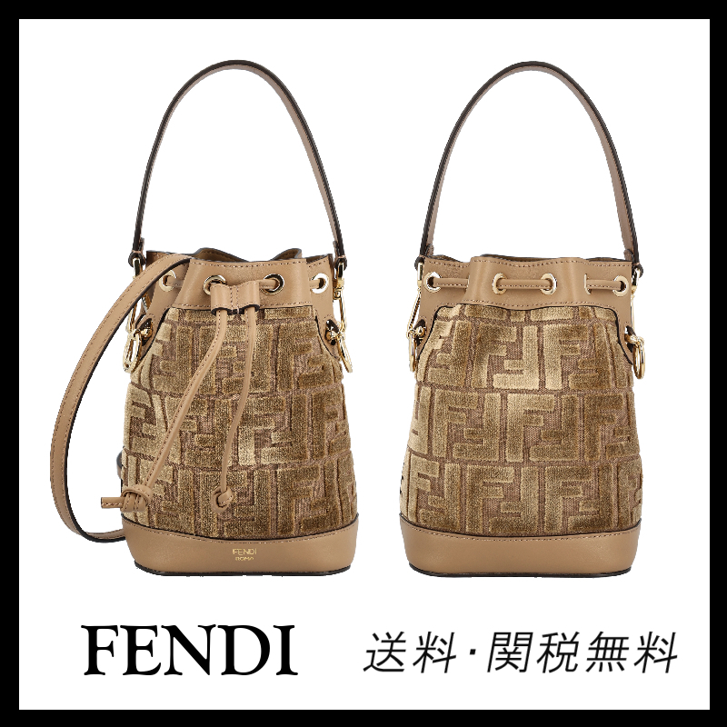 ＊FENDI ＊モン トレゾール ベルベット ミニバッグ