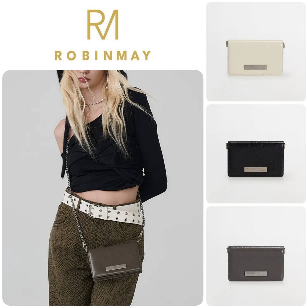 ■ROBINMAY■Tika真皮隨身斜背包 本革ショルダーバッグ/送料込