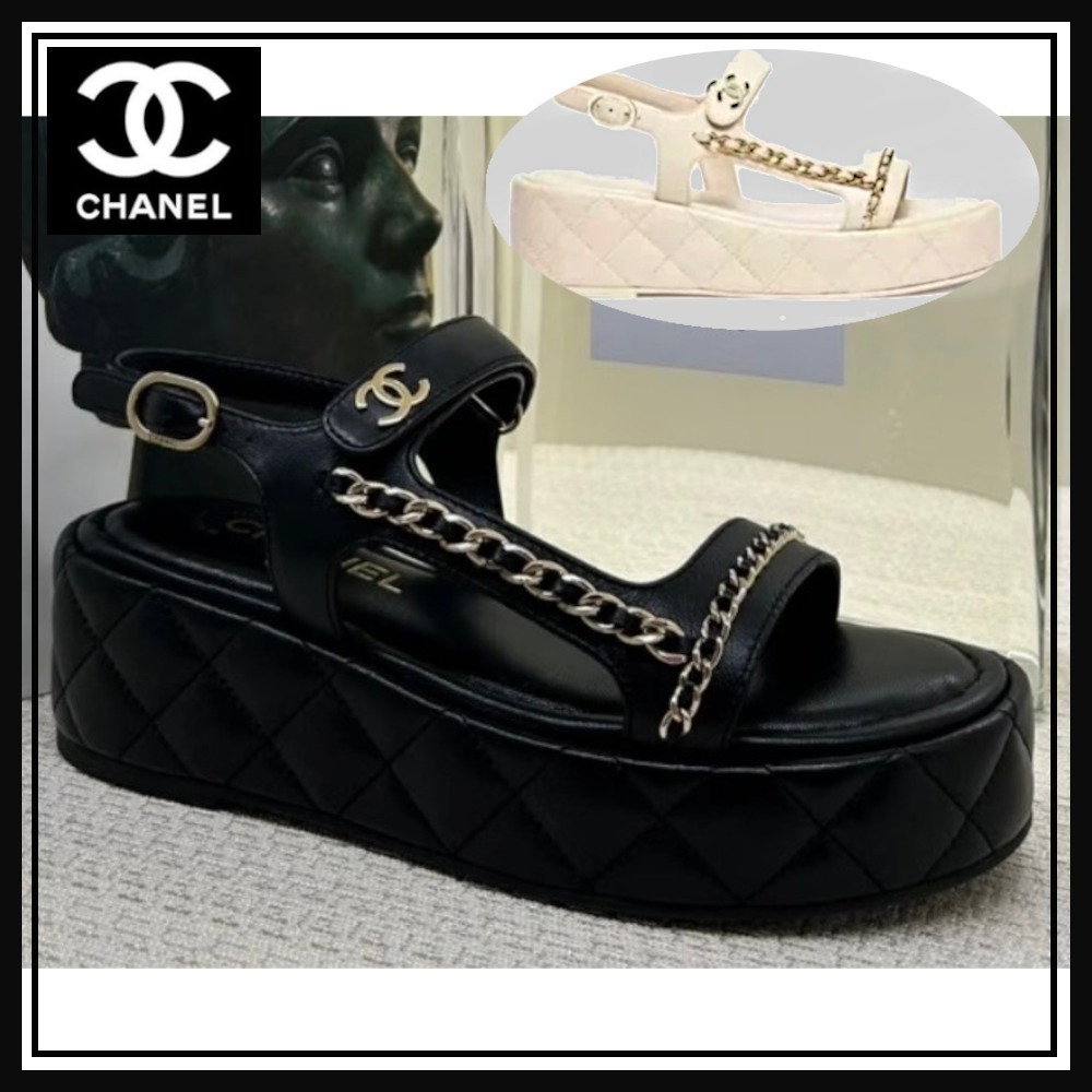【イマドキな厚底でcool♡】CHANEL サンダル