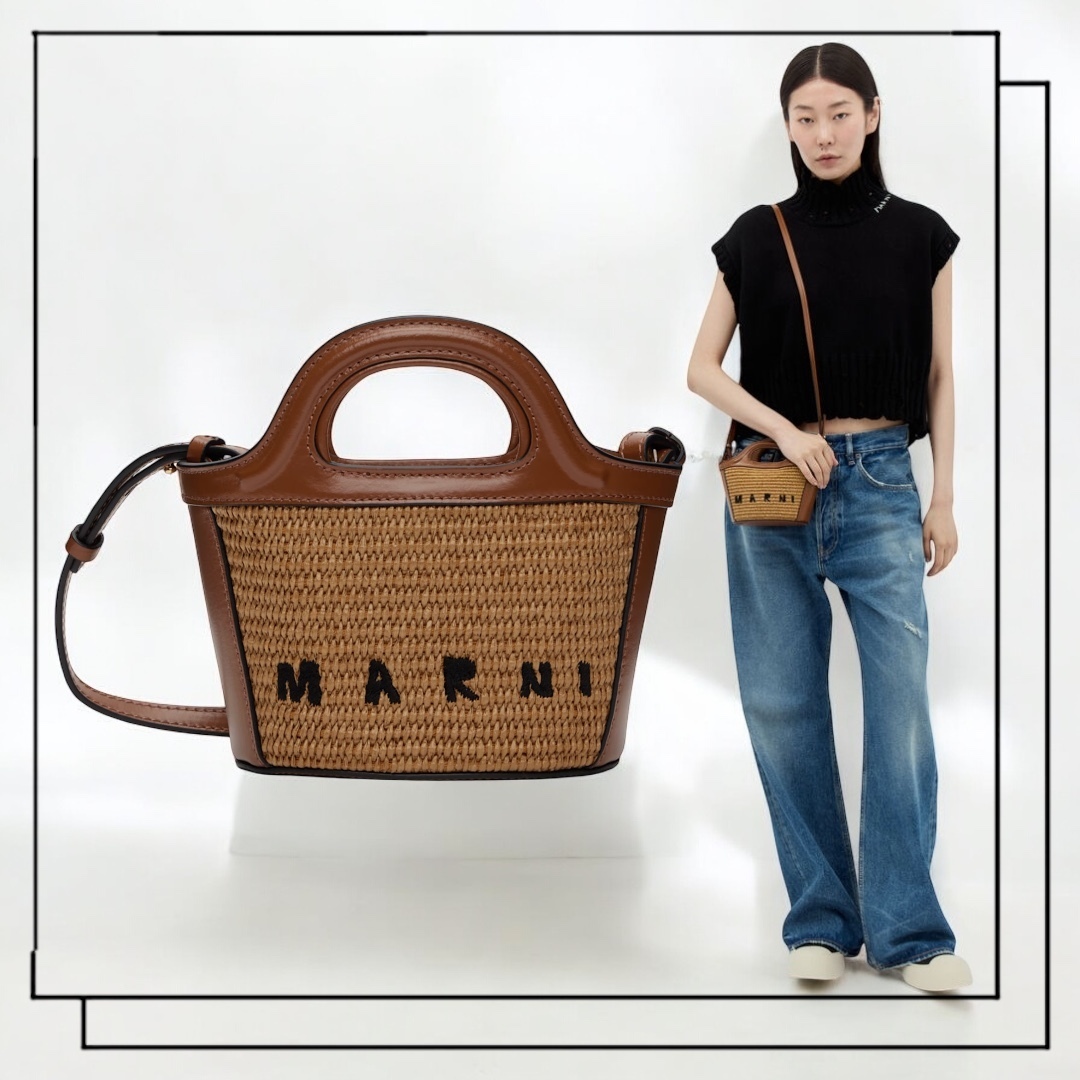 【国内発】 MARNI TROPICALIA レザー マイクロ バッグ