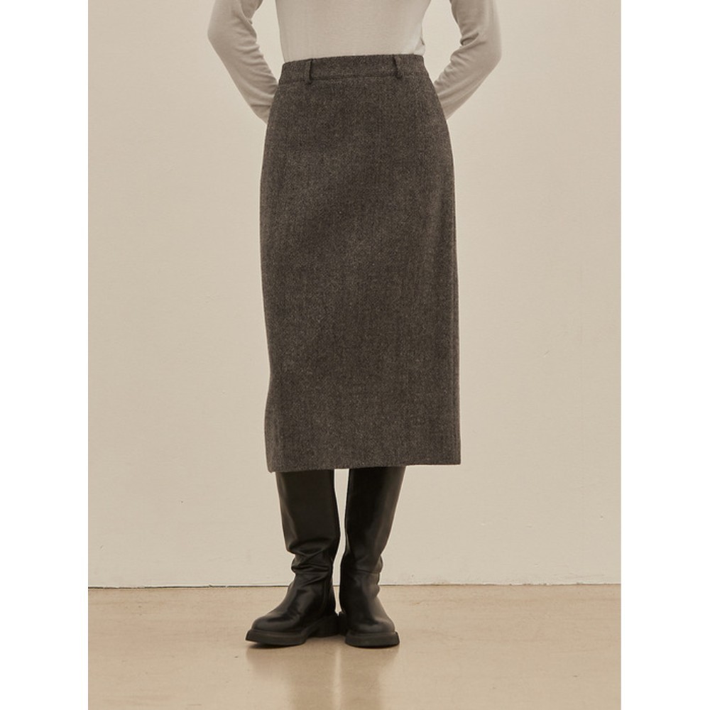 ◎mangomanyplease◎ NUVELL WOOL SKIRT (2colors)