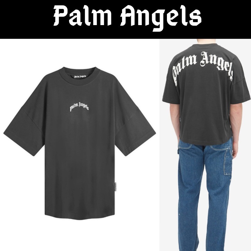 【Palm Angels】Black カーブロゴ Tシャツ☆送料関税込み☆