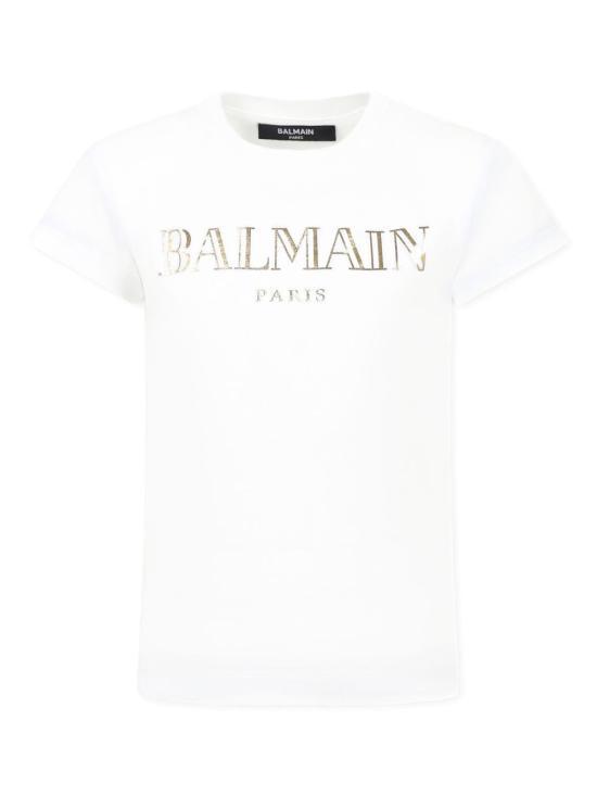 キッズ用トップス JUNIOR BALMAIN T Shirts BW8A91 Z0082100OR White