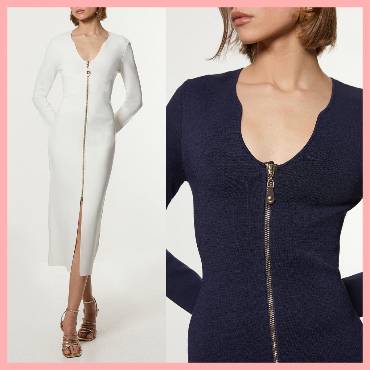 日本未入荷★Karen Millen モノクロミディアムワンピース 日本未入荷☆Karen Millen モノクロマキシワンピース