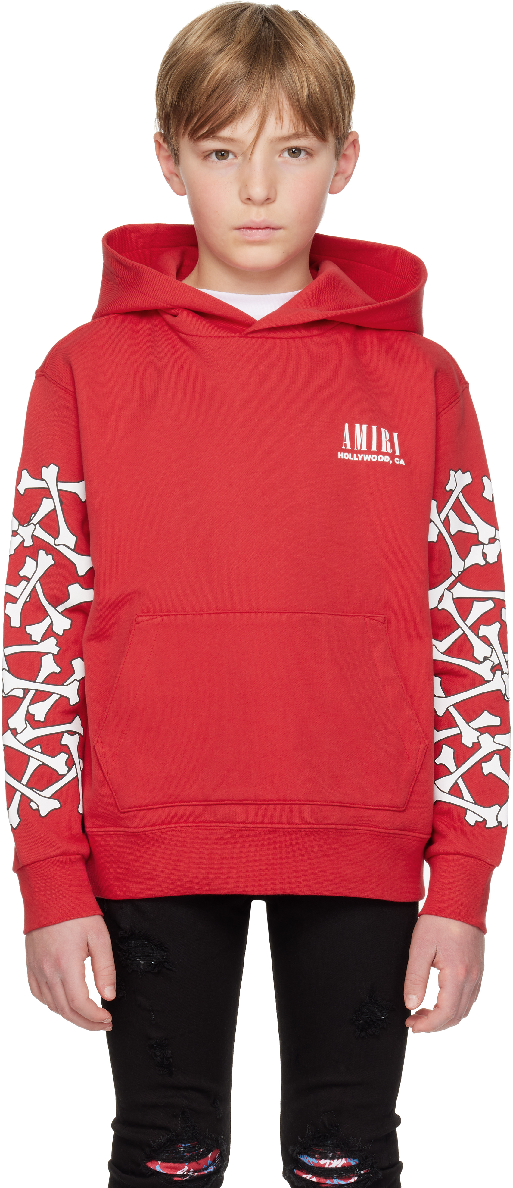 【関税込み】AMIRI キッズ｜レッド Bones フーディ