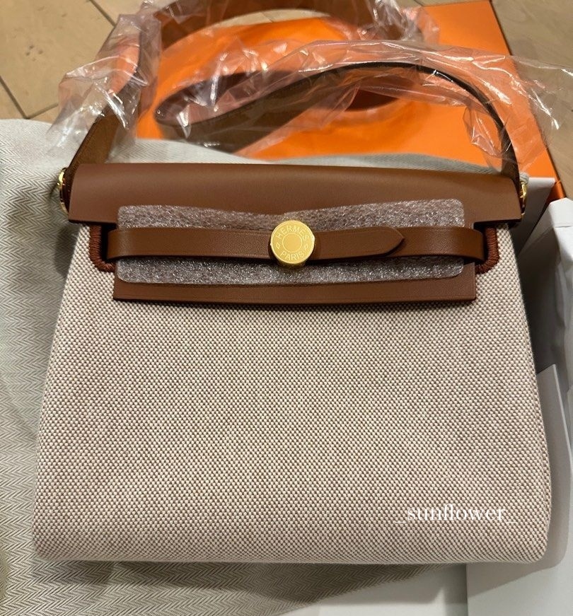 エルメス エールバッグ Herbag ミニサイズ ゴールド/G金具