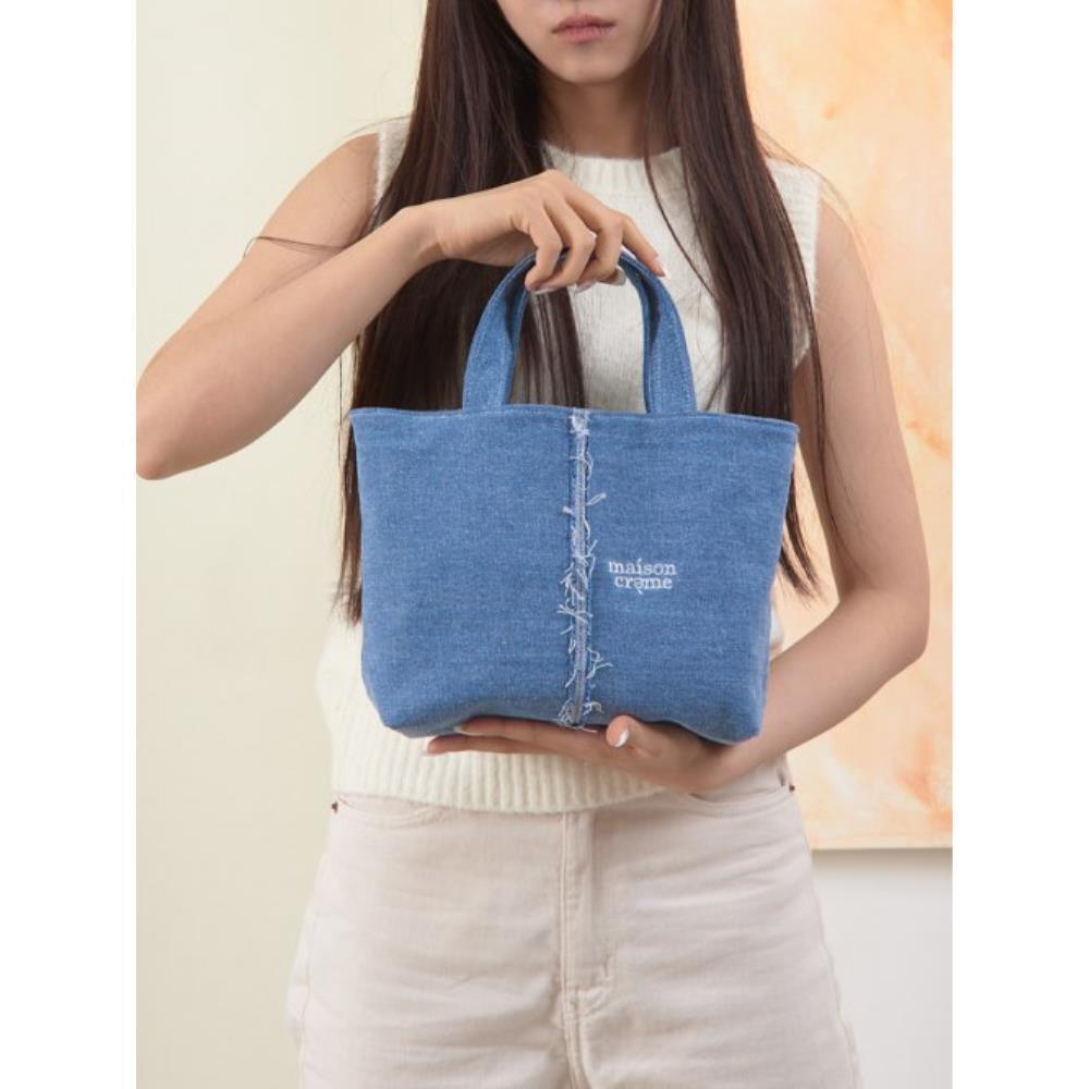 ◆maison creme◆ Reversible Denim mini tote bag