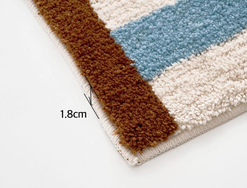 BO WELL】Fluffy Jacquard Rug Brick Sky ラグ (100 x 170)