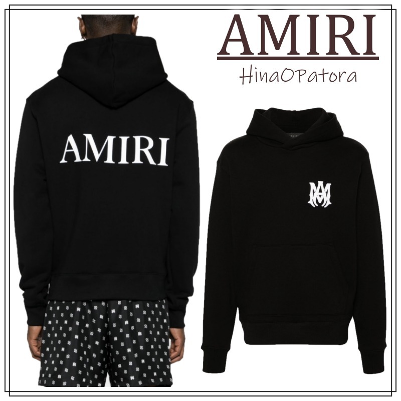 関送込*AMIRI*Coreコレクション ブラック MA ロゴ フーディ