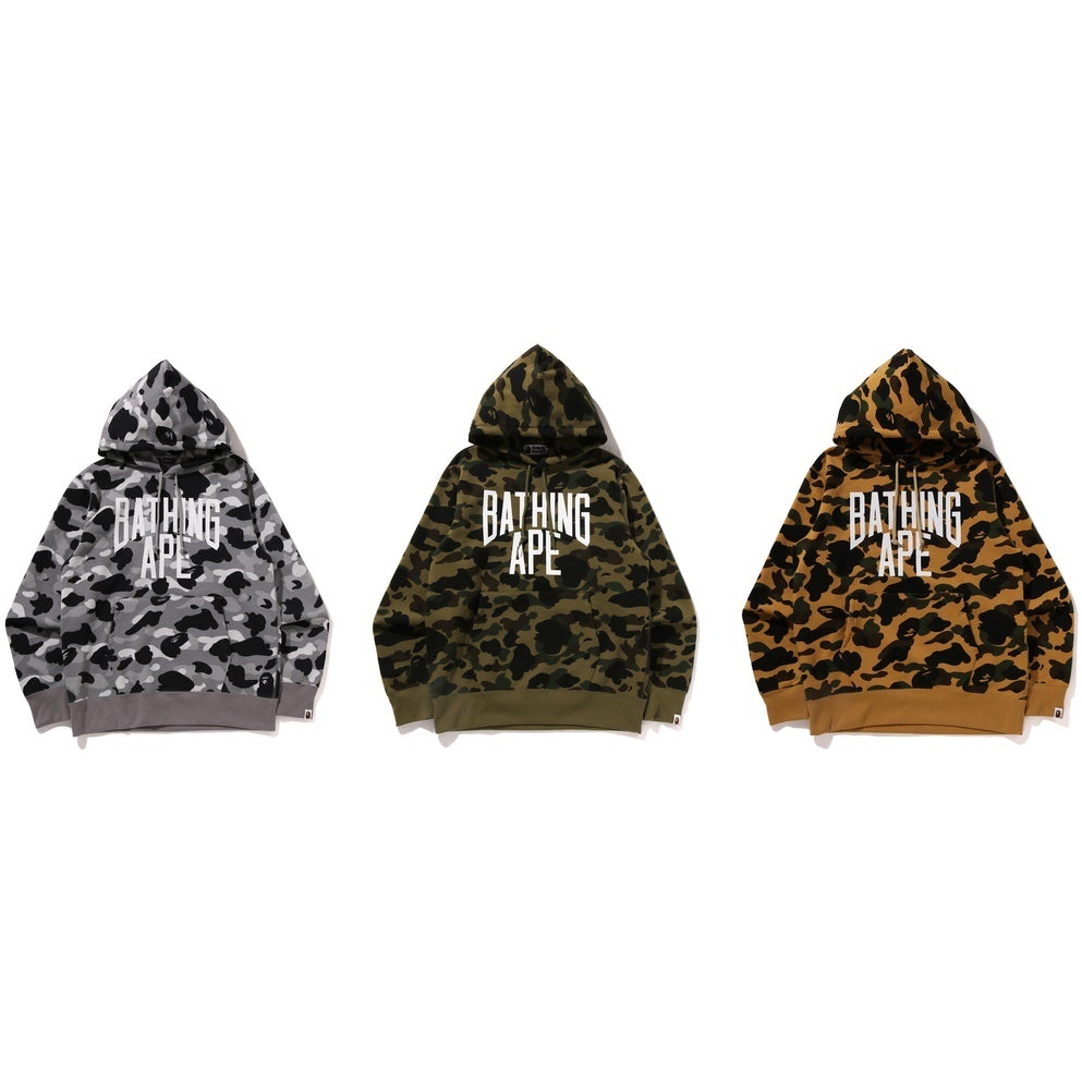 【A BATHING APE】3色展開 1ST CAMO PULLOVER HOODIE 要在庫確認