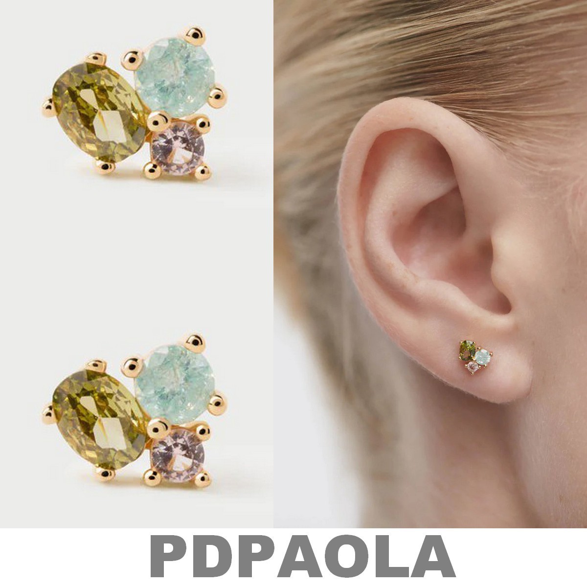 【SALE】人気シリーズ◆PDPAOLA カラフルクォーツピアスSet◆DL