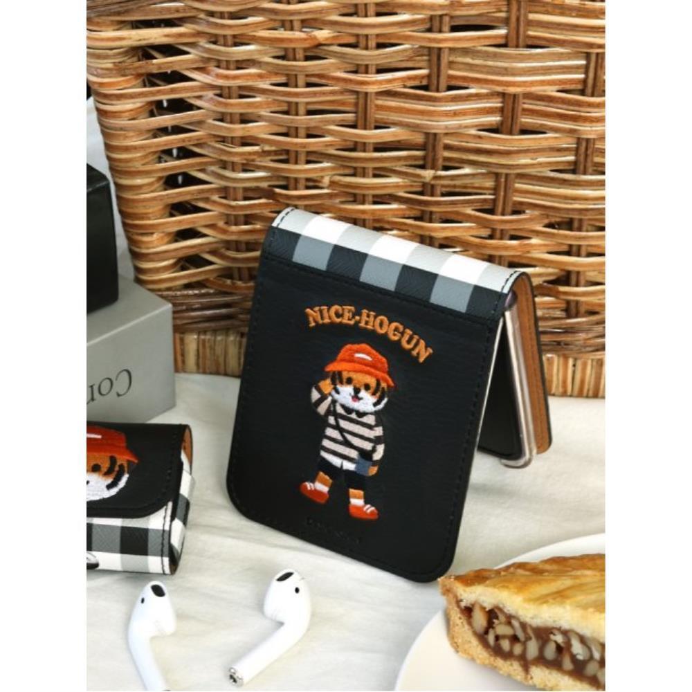 ★DESIGN SKIN★ Galaxy Z Flip 321 Embroidered Picnic Case Bl