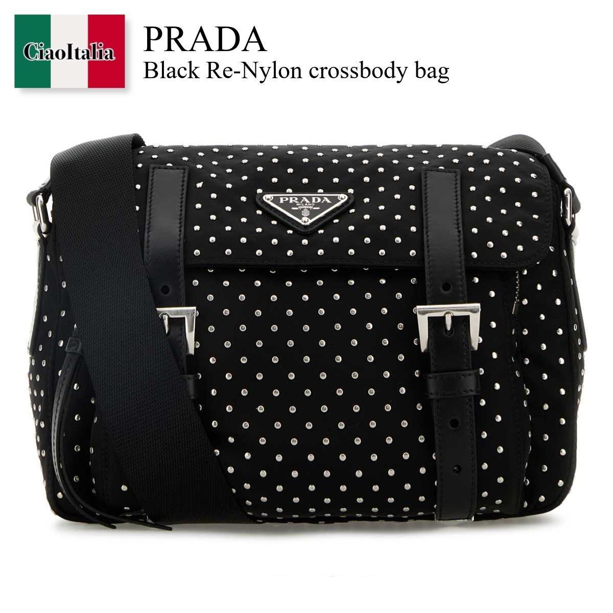 ショルダーバッグ・ポシェット Prada Black Re-Nylon Crossbody Bag