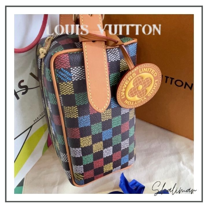 オシャレメンズ【ポップなダミエ】LouisVuitton★クラッチバッグ