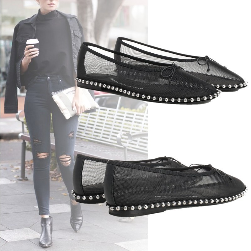 ALEXANDER WANG Lina メッシュ バレエシューズ スタッズ