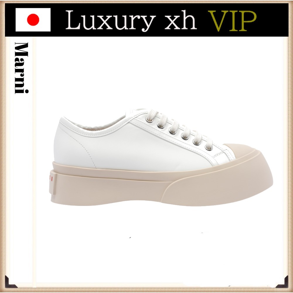 ★Marni PABLO レースアップ ホワイト ラウンドトゥ スニーカー