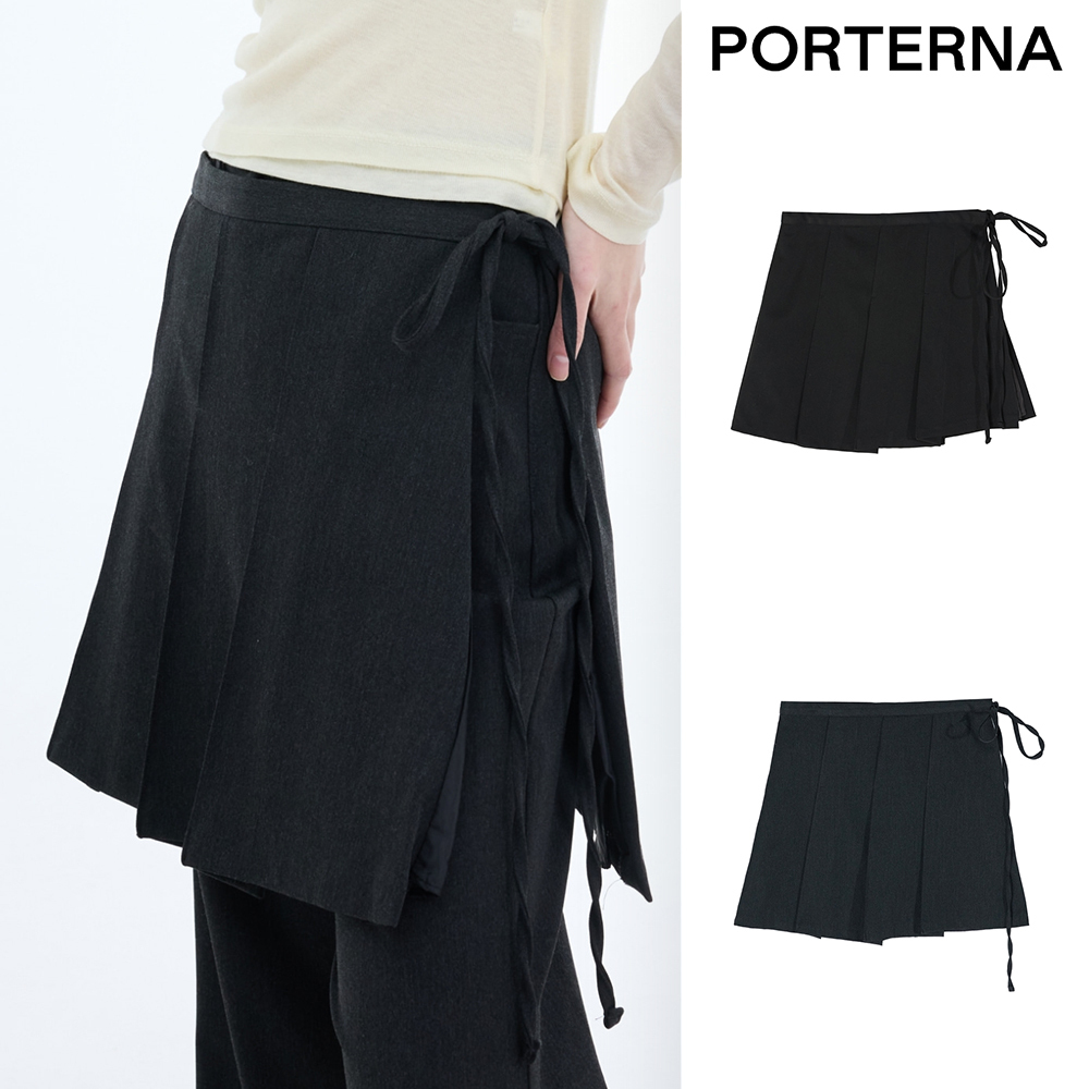 【PORTERNA】Leondeo wrap short skirt