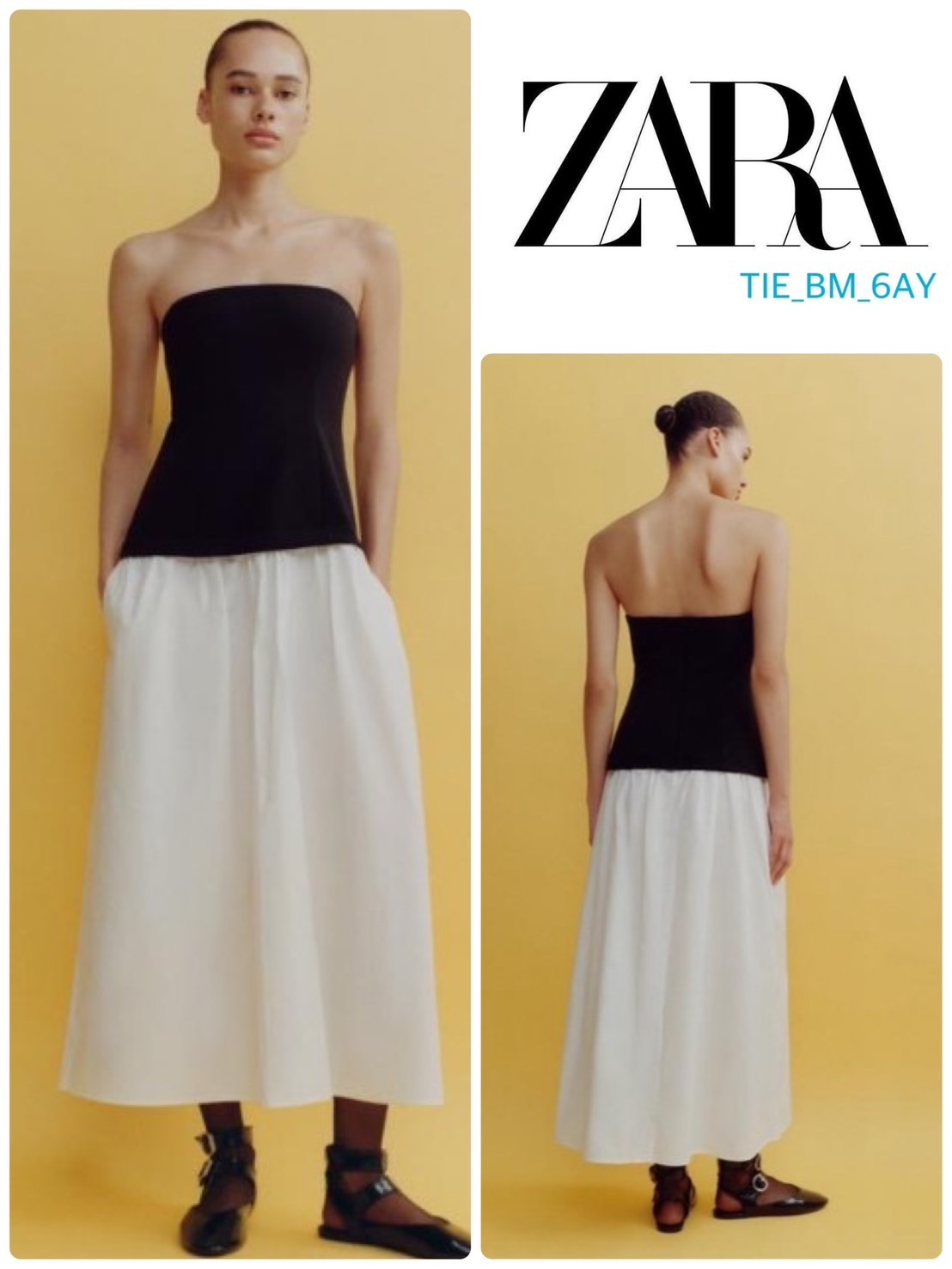 スペイン発送 ZARA ワードオブワナーワンピース 上品カジュアル