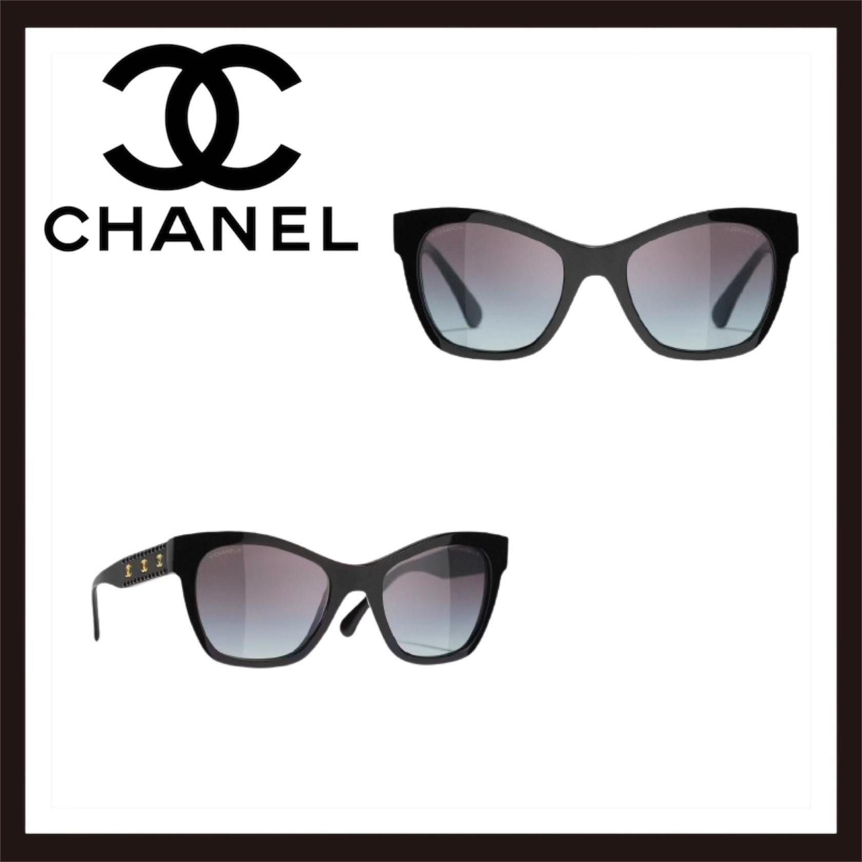 【CCロゴがおしゃれ♪】CHANEL キャッツアイシェイプ サングラス