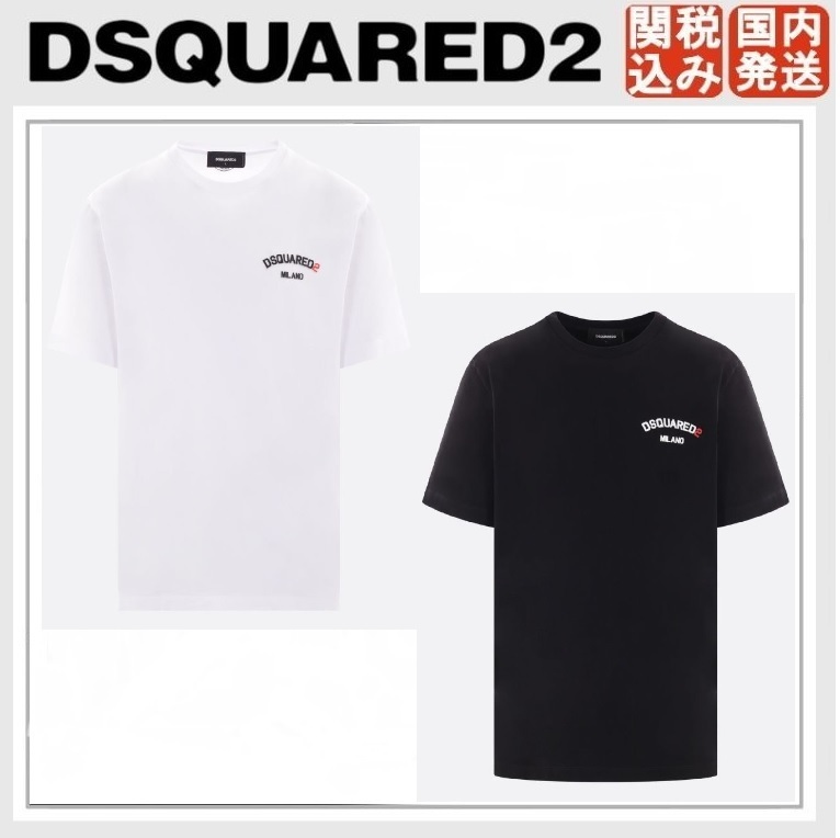 【関税込み】D SQUARED2 logo print cotton t-shirt 2色