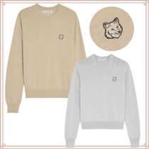 お早めに！◆MAISON KITSUNE◆FOXHEAD ROUND NECK KNITS ＝2色＝