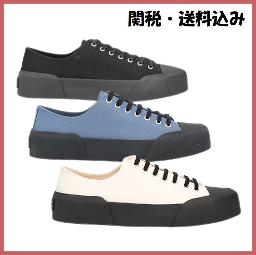 JIL SANDER■ジルサンダー キャンバス レースアップ スニーカー