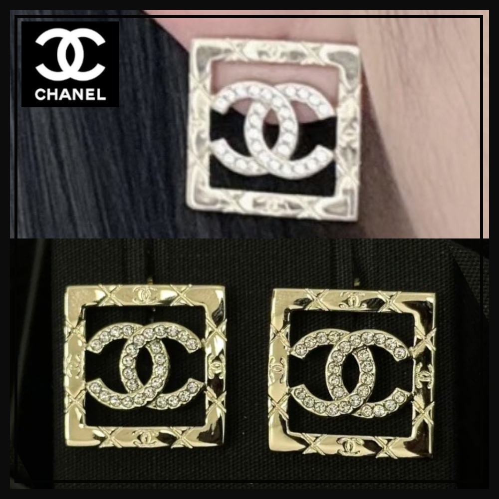 【ゴールドとストラス煌めく♡】CHANEL ピアス