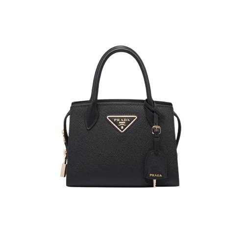 バッグ・カバンその他 Prada Small Saffiano Leather Kristen Bag Black