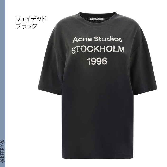 送料関税込み Acne Studios ロゴプリント Tシャツ 関税/送料込☆Acne Studios☆ユニセックス ロゴプリント Tシャツ