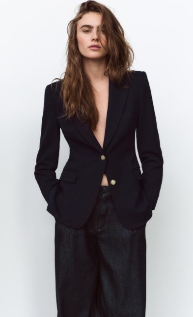 スペイン発送 ZARA フィットブレザーショルダーパッド 定番人気