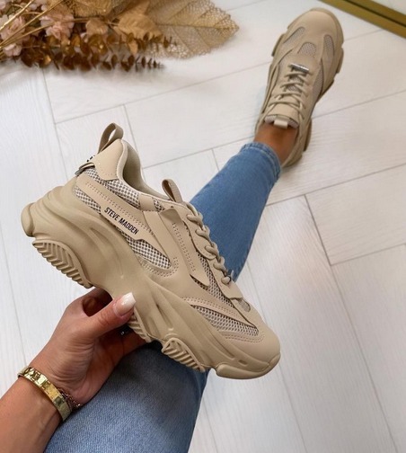 Steve Madden 足長効果! チャンキー厚底 レースアップスニーカー Steve Madden 足長効果! チャンキー厚底 レースアップスニーカー