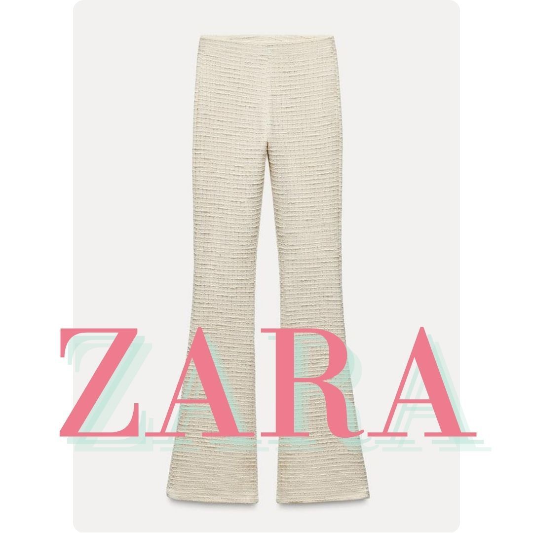 ZARA テクスチャーフレアパンツ 5039/155