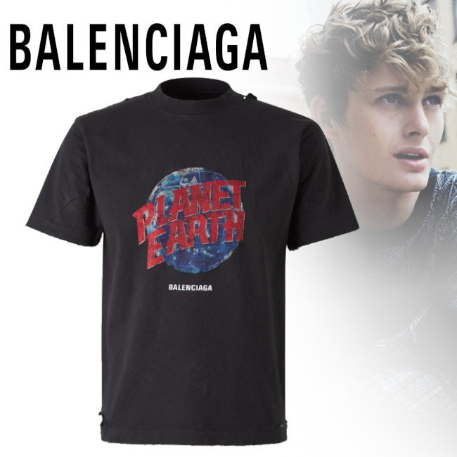 正規店買付【BALENCIAGA】プラネットアース Tシャツ