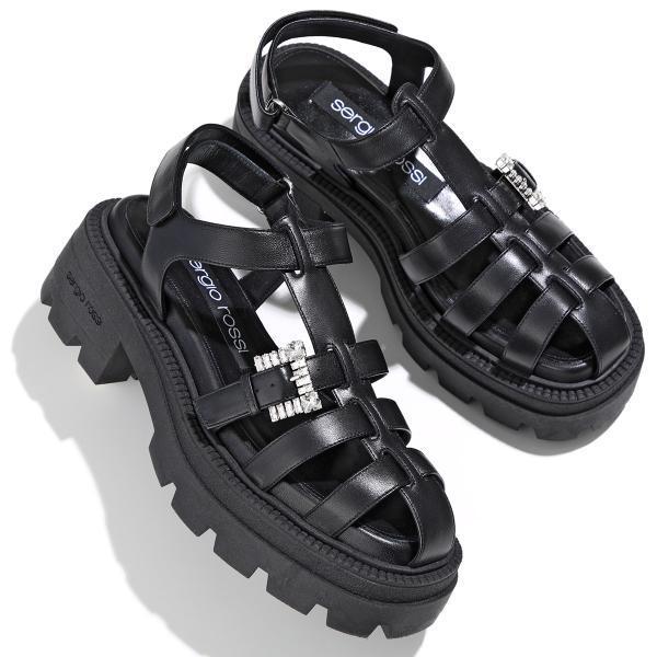Sergio Rossi サンダル SR TWENTY BUCKLE 025 クリスタル