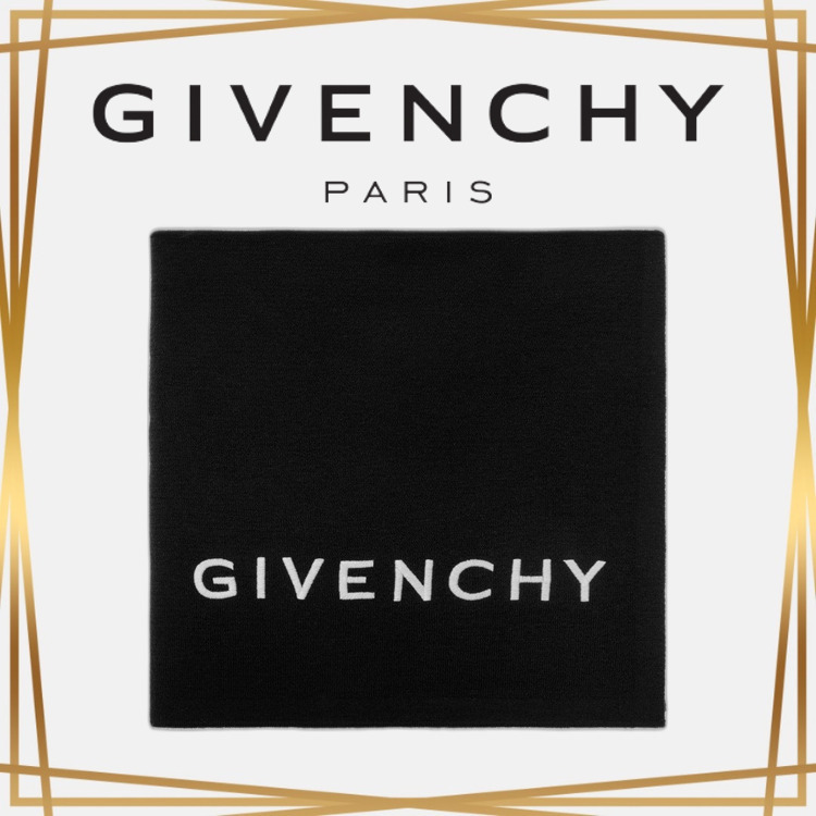 関税送料無料 GIVENCHY ロゴ刺繍 マフラー