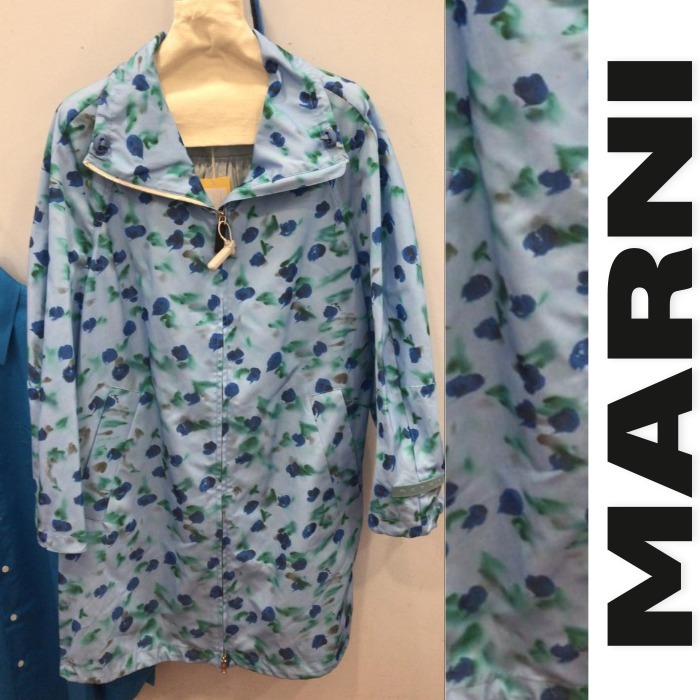 MARNI■フラワープリントナイロンコート 2wayジップ開閉