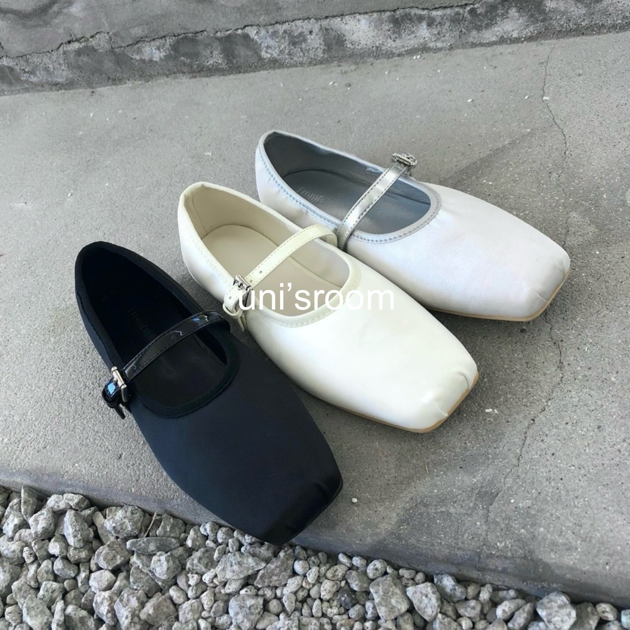 uni's room■3color ストラップバレエトゥシューズ SS-SS25-06