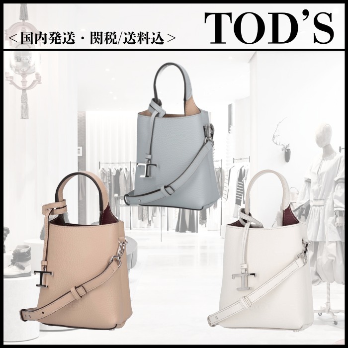 関税込み☆【TOD'S】「T Timeless」レザー マイクロロゴバッグ