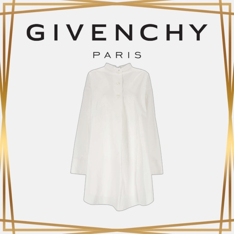 関税送料無料 GIVENCHY 襟付き 長袖シャツドレス