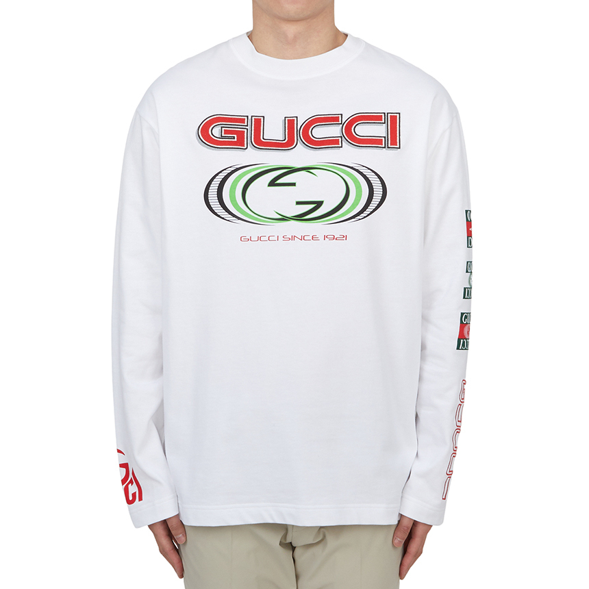 グッチ メンズ 長袖Tシャツ 784364 XJGRB 9074