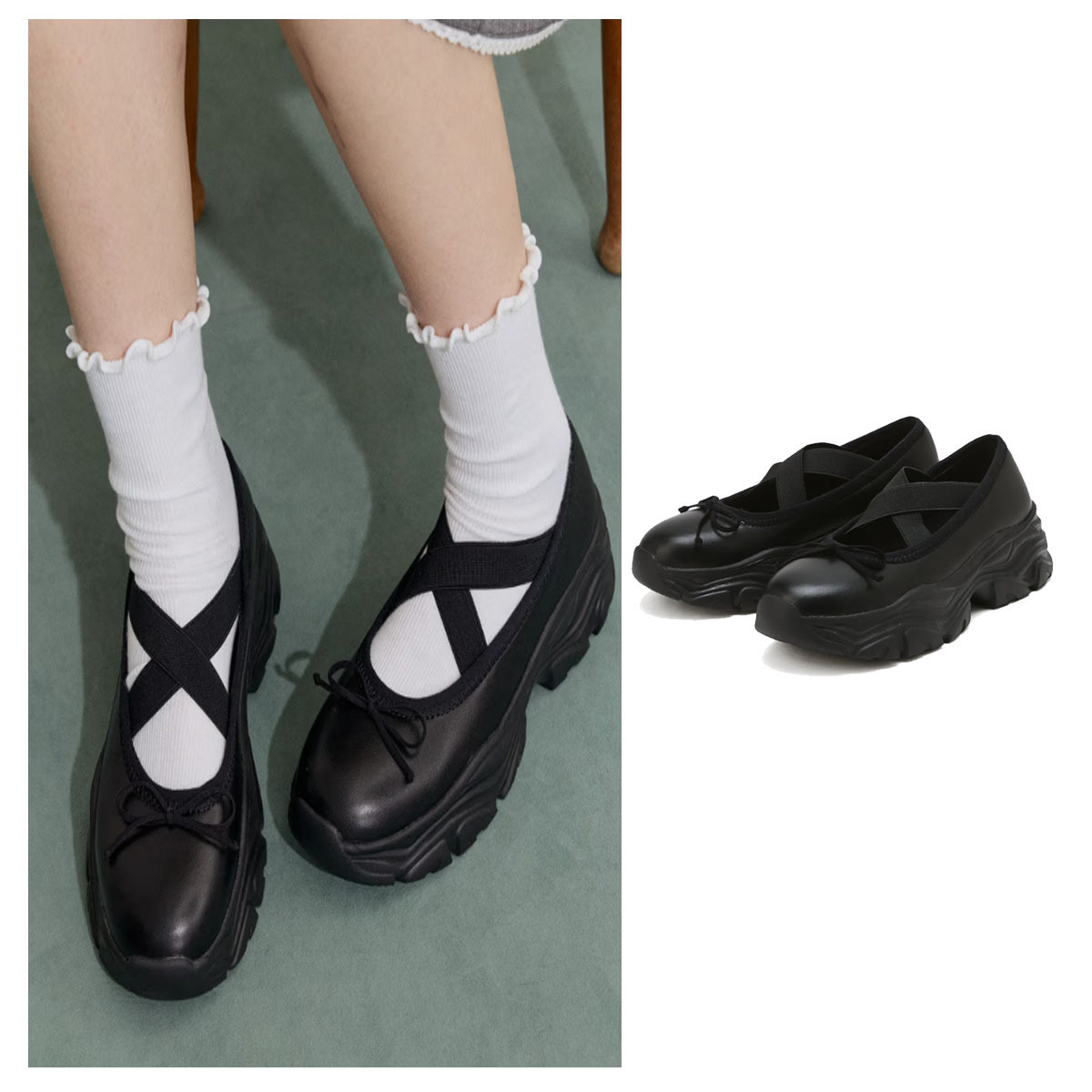 スニーカー JILLSTUART [MARI] Ribbon Mary Jane Platform Sneakers 5BJH156