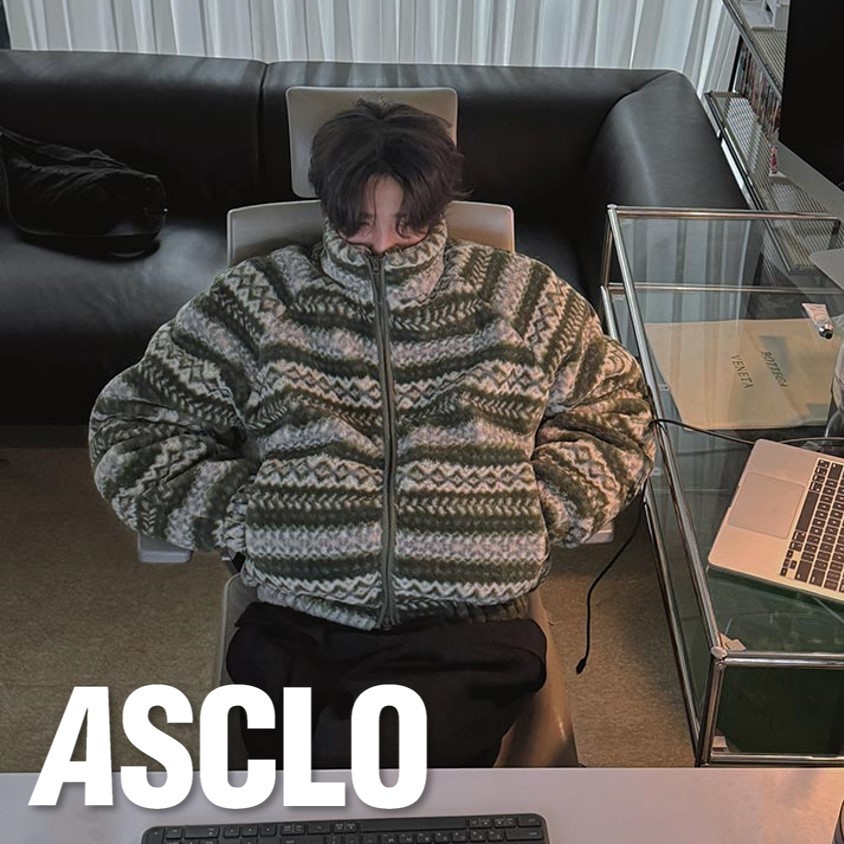 フリースジャケット [Premium] ASCLO Nordic Fleece Puffer Jumper (2color)